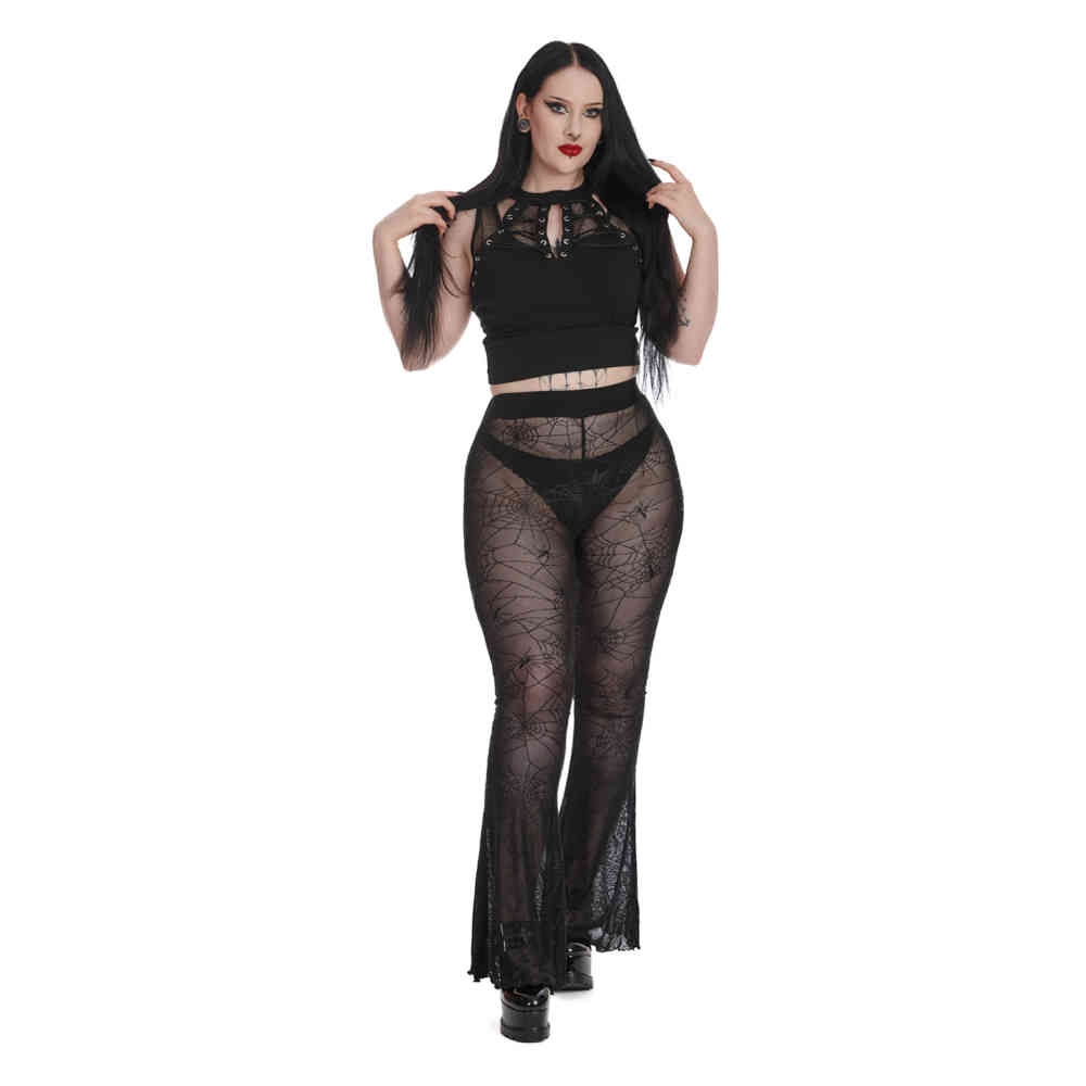 Banned - Noir Nirvana Flare Flared broek - Zwart